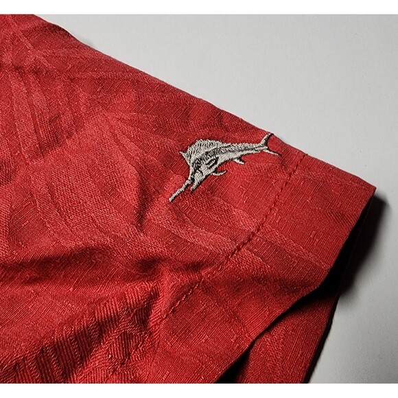 Tommy Bahama NFL Arizona Cardinals Tropical Floral Camp Shirt Island Zone Size L - Picture 10 of 11